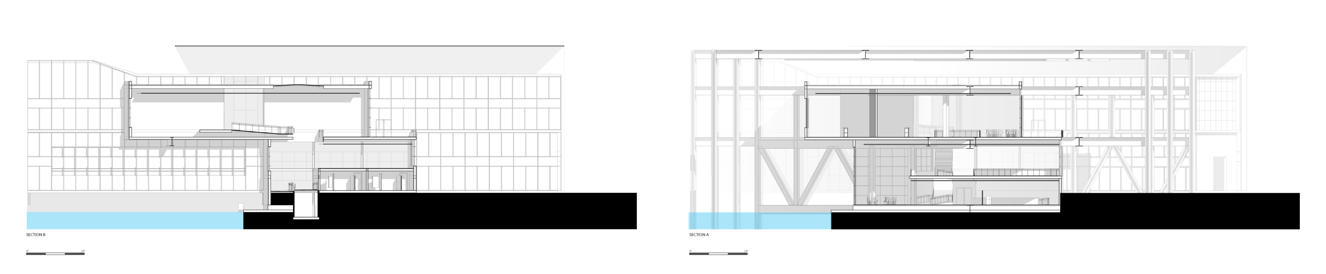 Two section drawings