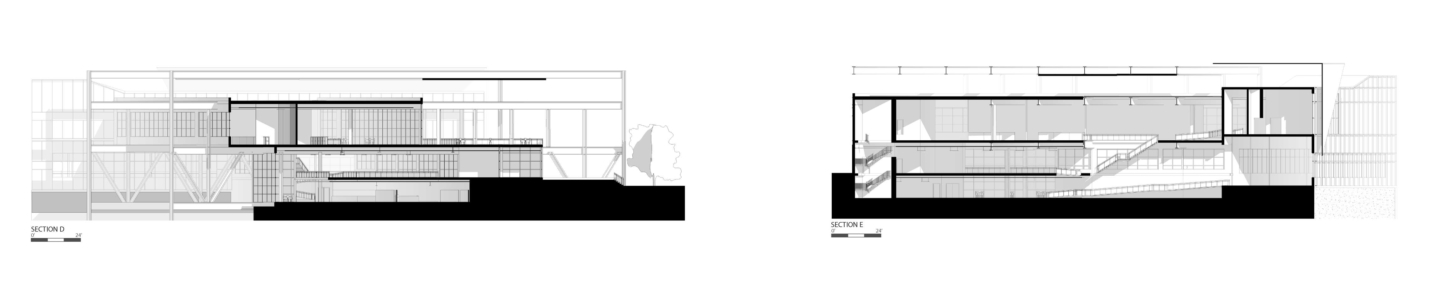 Two section drawings